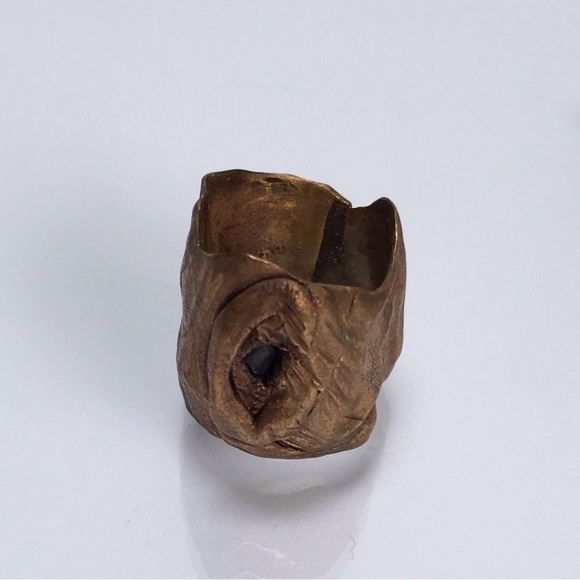 Copper Bronze Tones Fish Like Ring Size 6 Pinky Ring ? - Picture 6 of 8